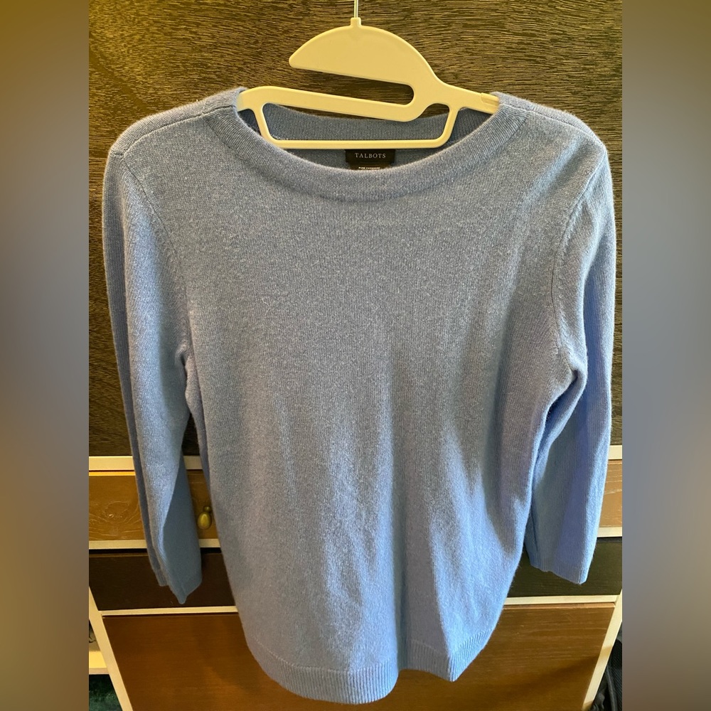 Talbots Cashmere Sweater M Blue